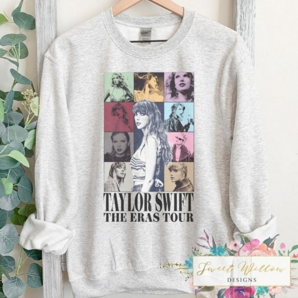 Taylor Swift The Eras Tour Cozy Graphic Crewneck Sweatshirt NEW